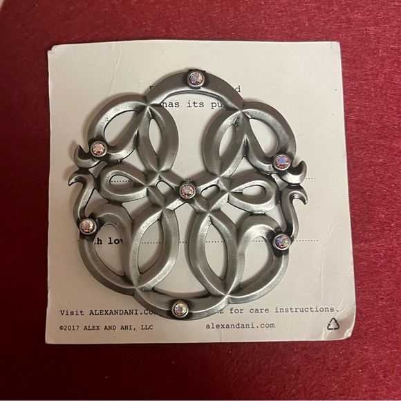 Alex & Ani NWT Rafaelian Silvertone PATH OF LIFE Ornament W/Swarovski Crystals - Picture 8 of 10